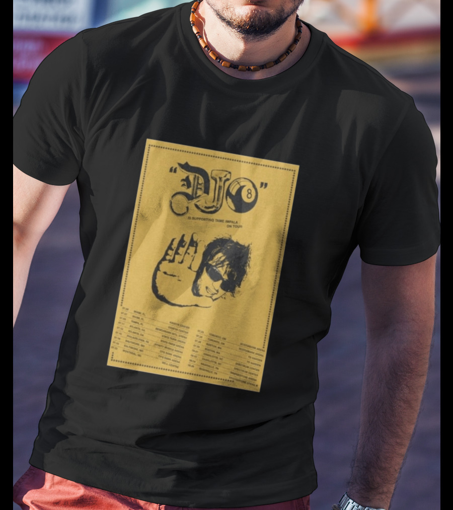 Djo Supporting Tame Impala Tour 2026 Dates And Locations T-Shirt