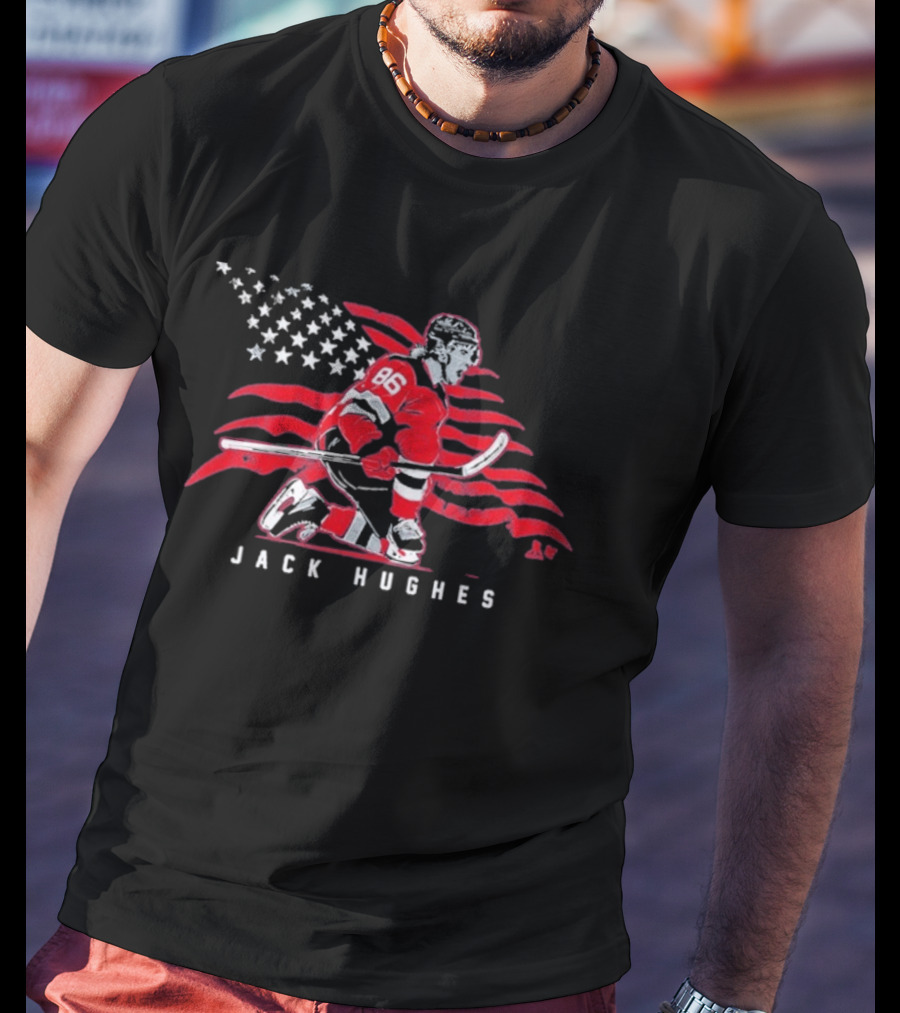 Jack Hughes Stars & Stripes 86 USA Hockey T-Shirt