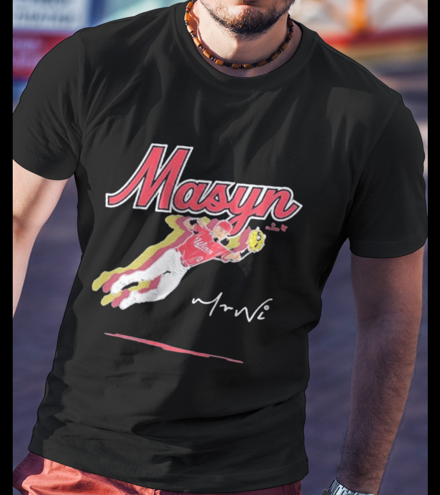 Masyn Winn Baseball Superstar Dynamic Action Pose T-Shirt