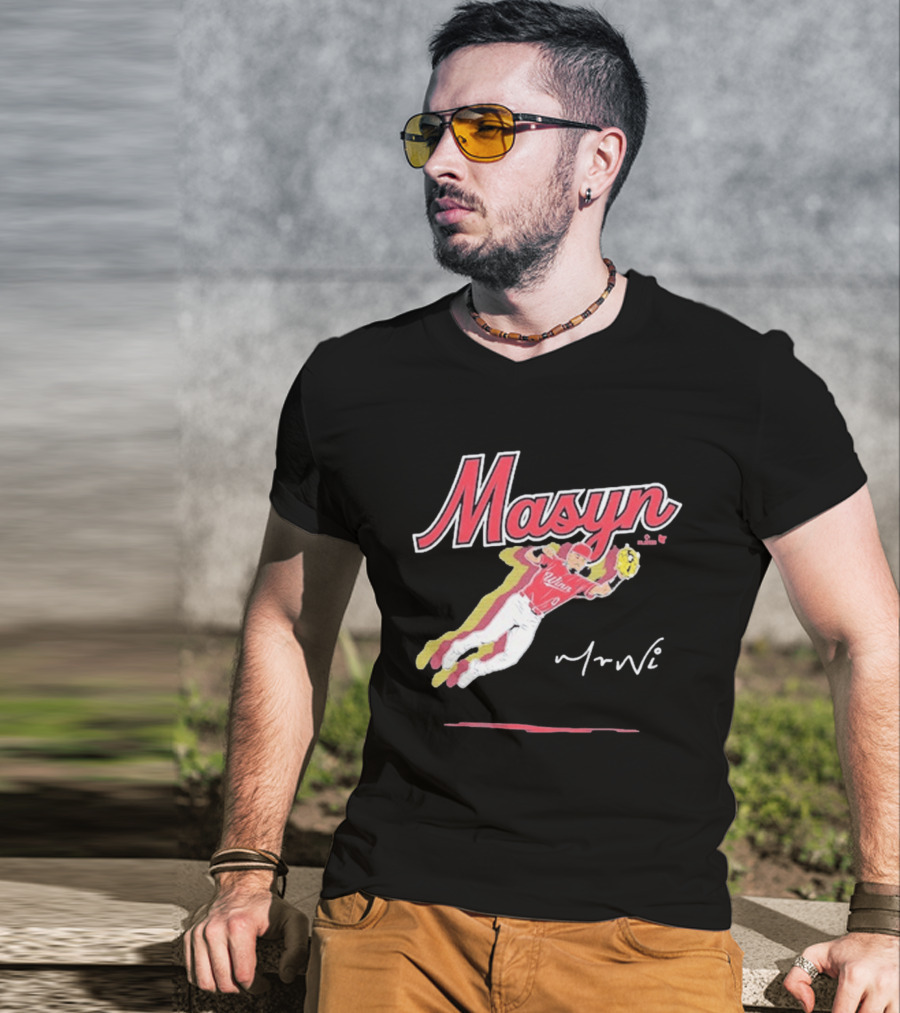 Masyn Winn Baseball Superstar Dynamic Action Pose T-Shirt