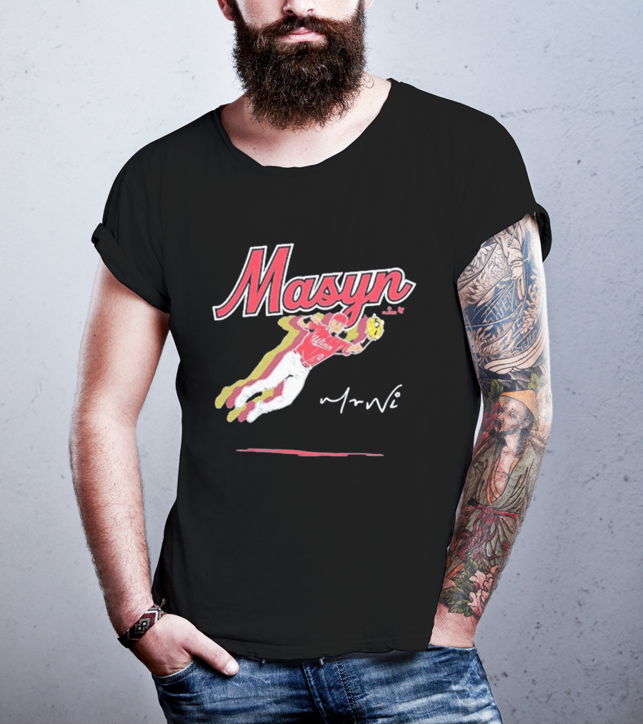 Masyn Winn Baseball Superstar Dynamic Action Pose T-Shirt
