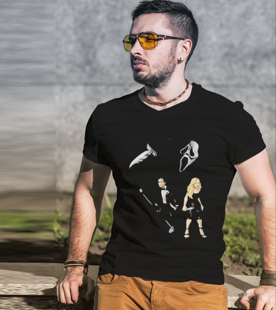 Ice Nine Kills McKenna Grace Horror Collaboration With Knives And Masks T-Shirt