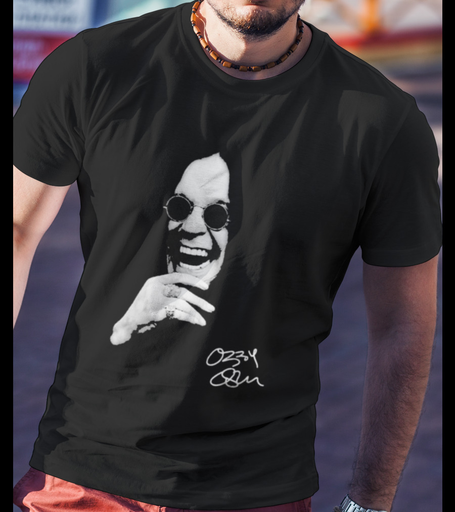 Ozzy Osbourne 1948 2025 Immortal Rest In Peace Rock Legend Signature Image T-Shirt