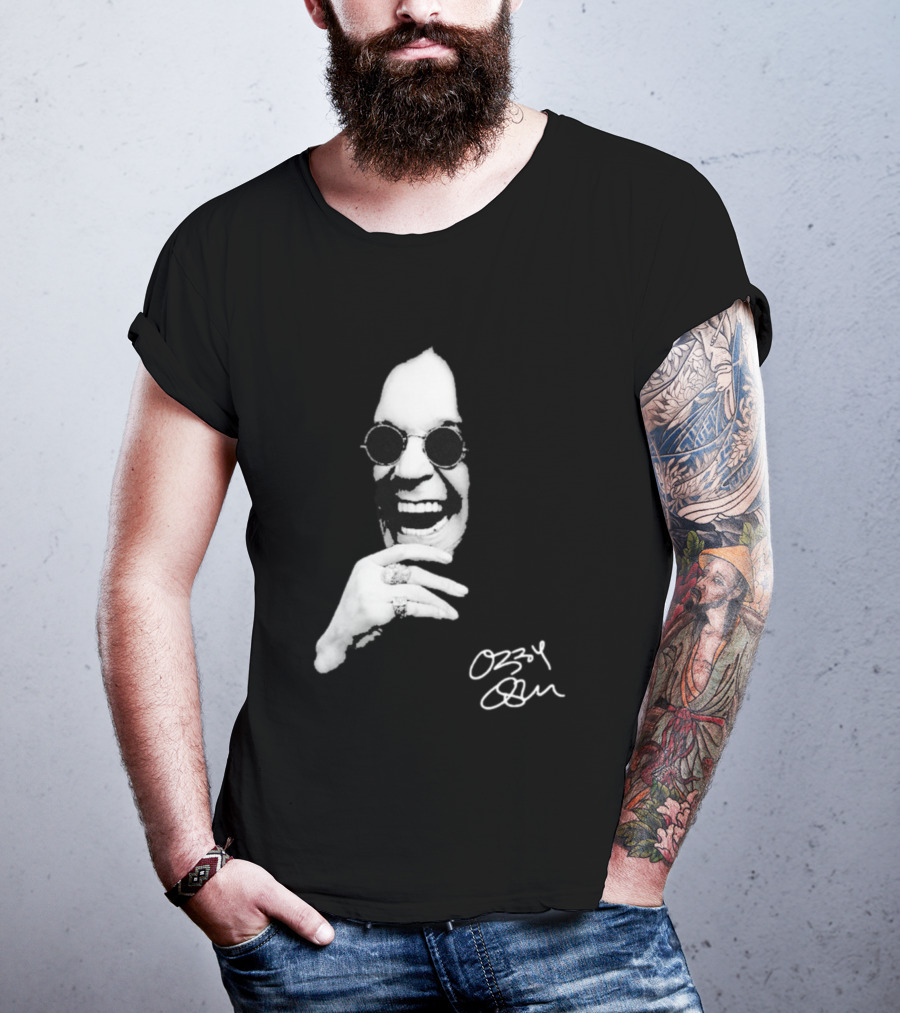 Ozzy Osbourne 1948 2025 Immortal Rest In Peace Rock Legend Signature Image T-Shirt