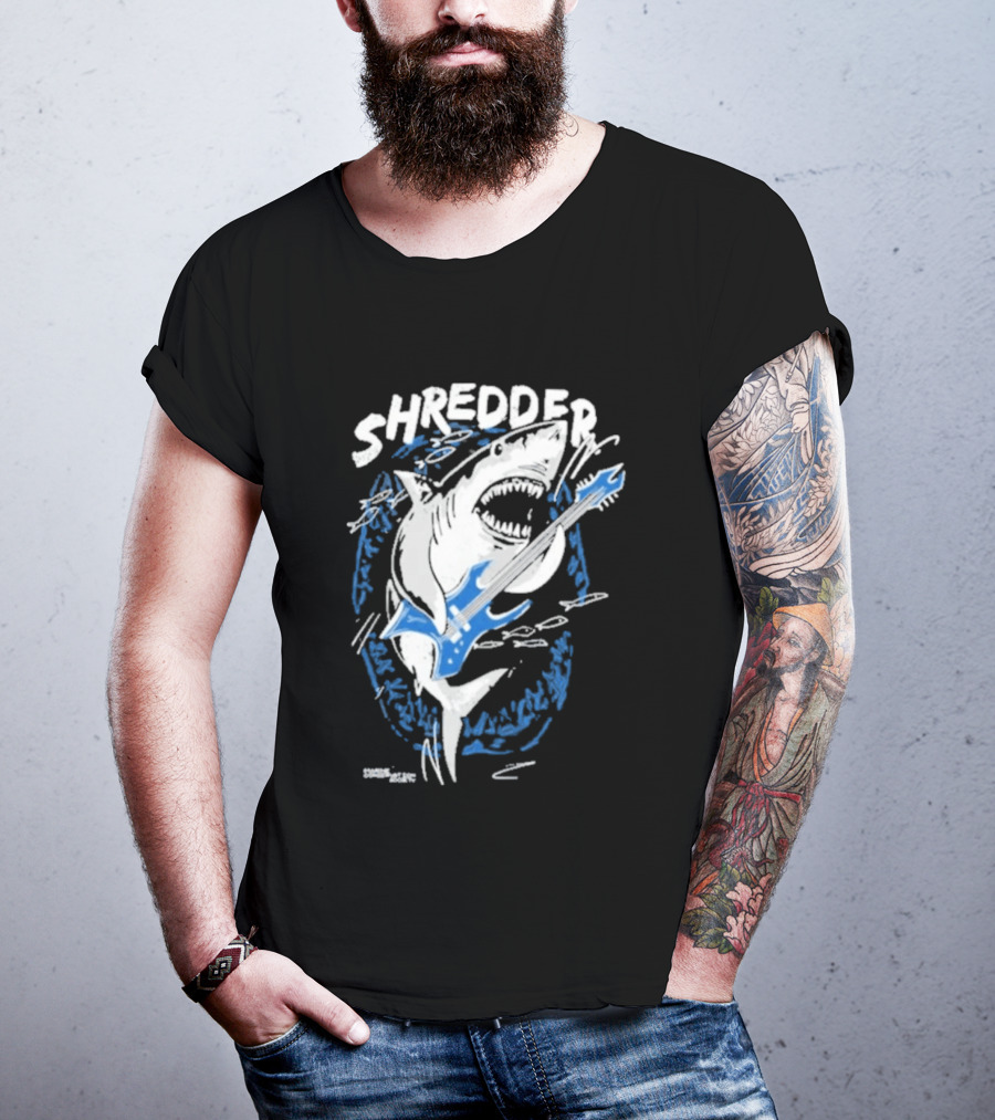 Shredder Shark With Electric Guitar T-Shirt