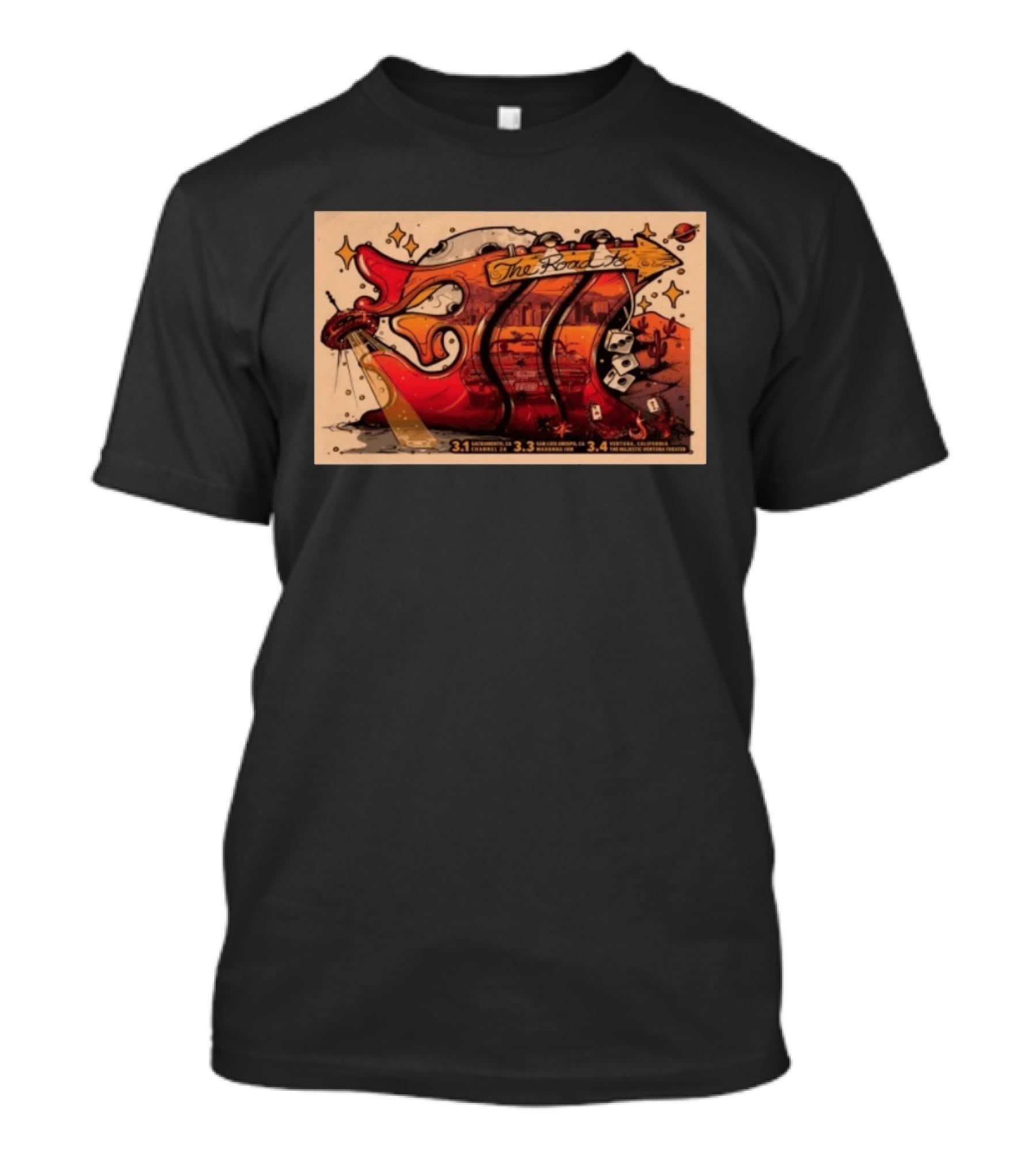 The Road To 311 March 4 2026 Majestic Ventura Theater Ventura California Dice UFO Desert Scene Sacramento Chico Santa Cruz Santa Ana T-Shirt