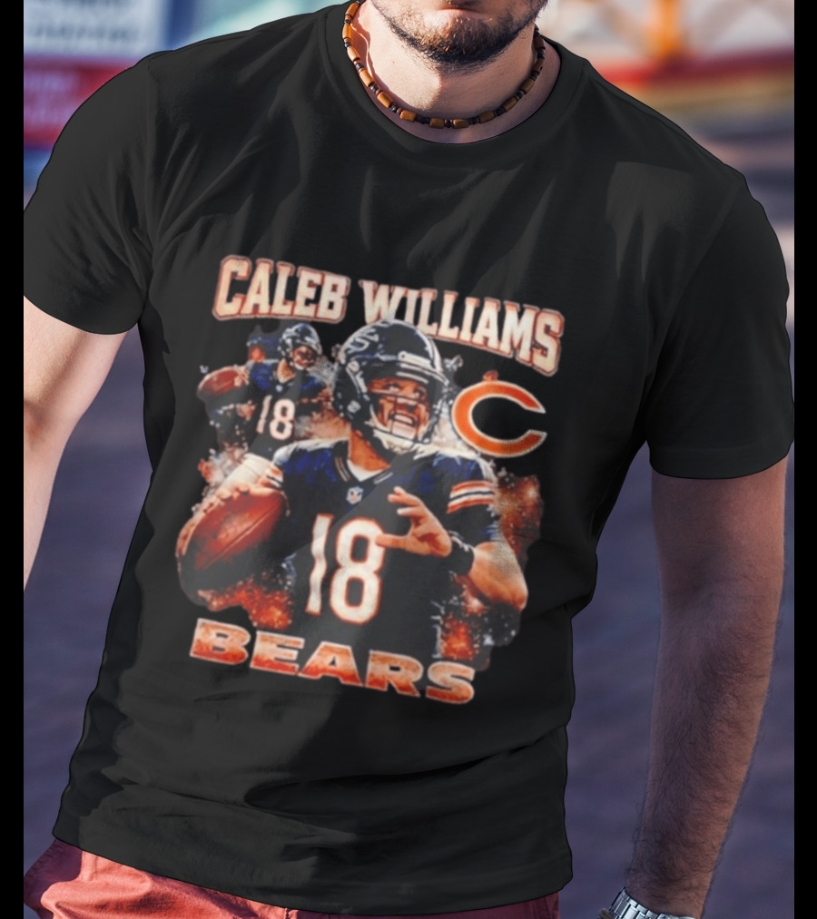 Caleb Williams #18 Chicago Bears Quarterback Football Fan Gear T-Shirt