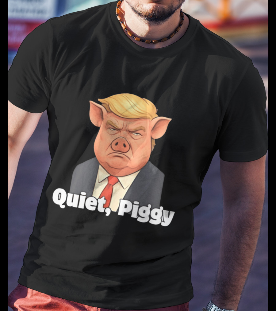 Quiet Piggy Suit Protest T-Shirt