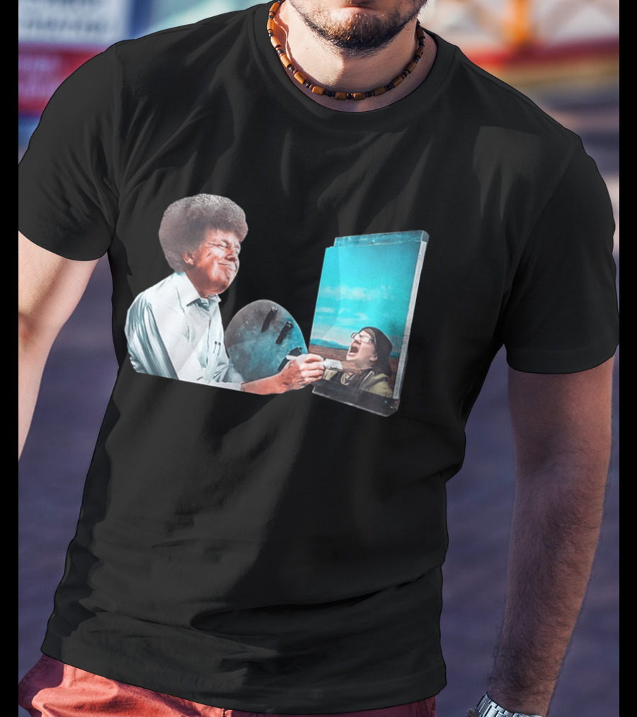 Donald Trump Bob Ross Painting Parody Humor Political T-Shirt