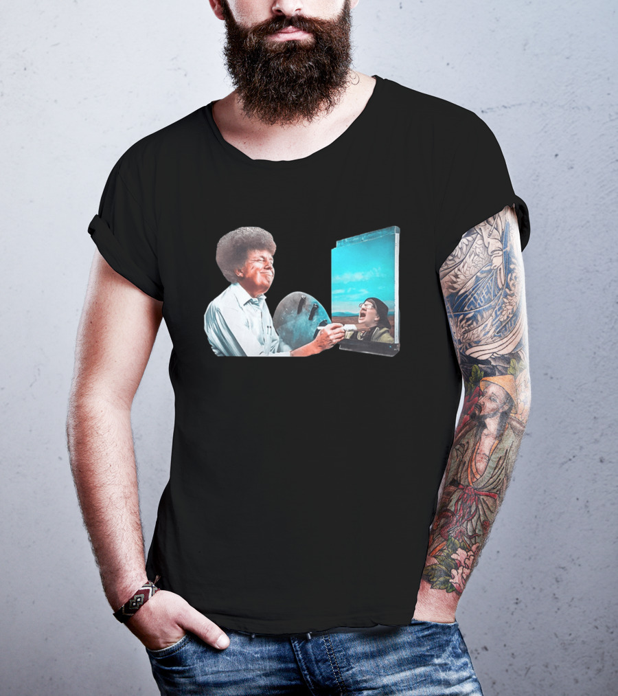 Donald Trump Bob Ross Painting Parody Humor Political T-Shirt