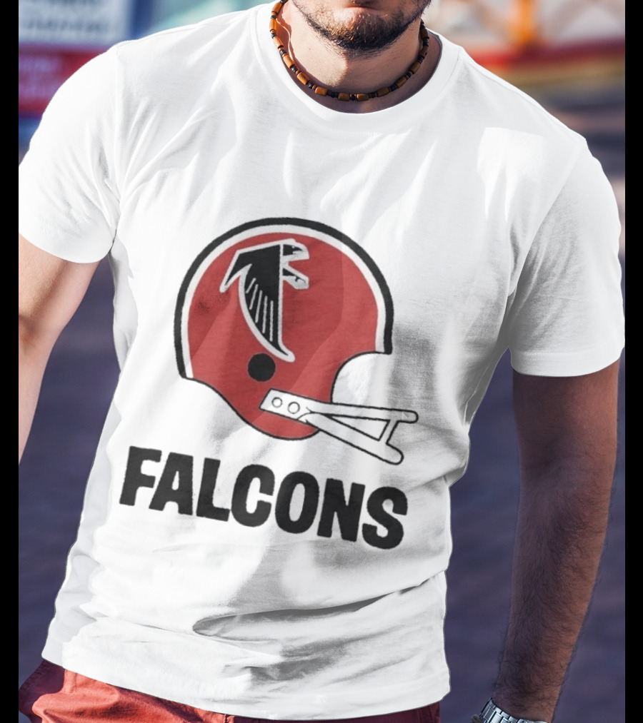 Atlanta Falcons Big Helmet Red Falcon T-Shirt