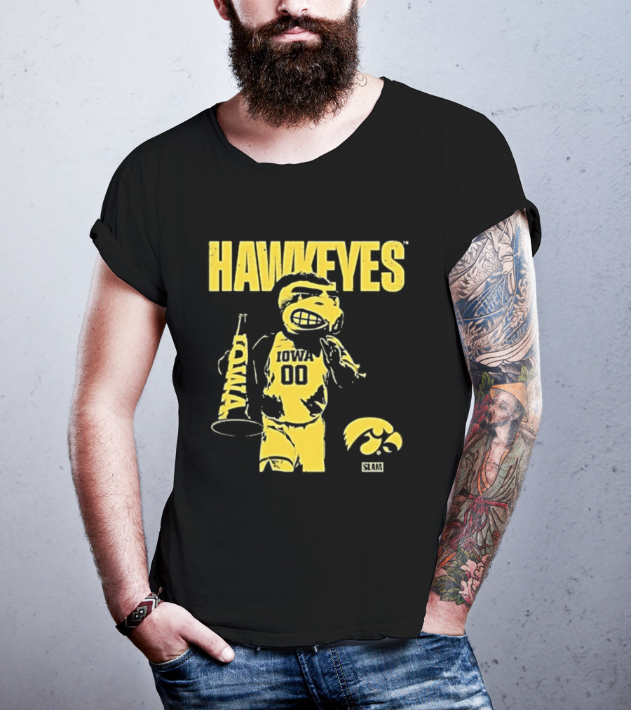 Iowa Hawkeyes Herky The Hawk 00 Slam Basketball T-Shirt