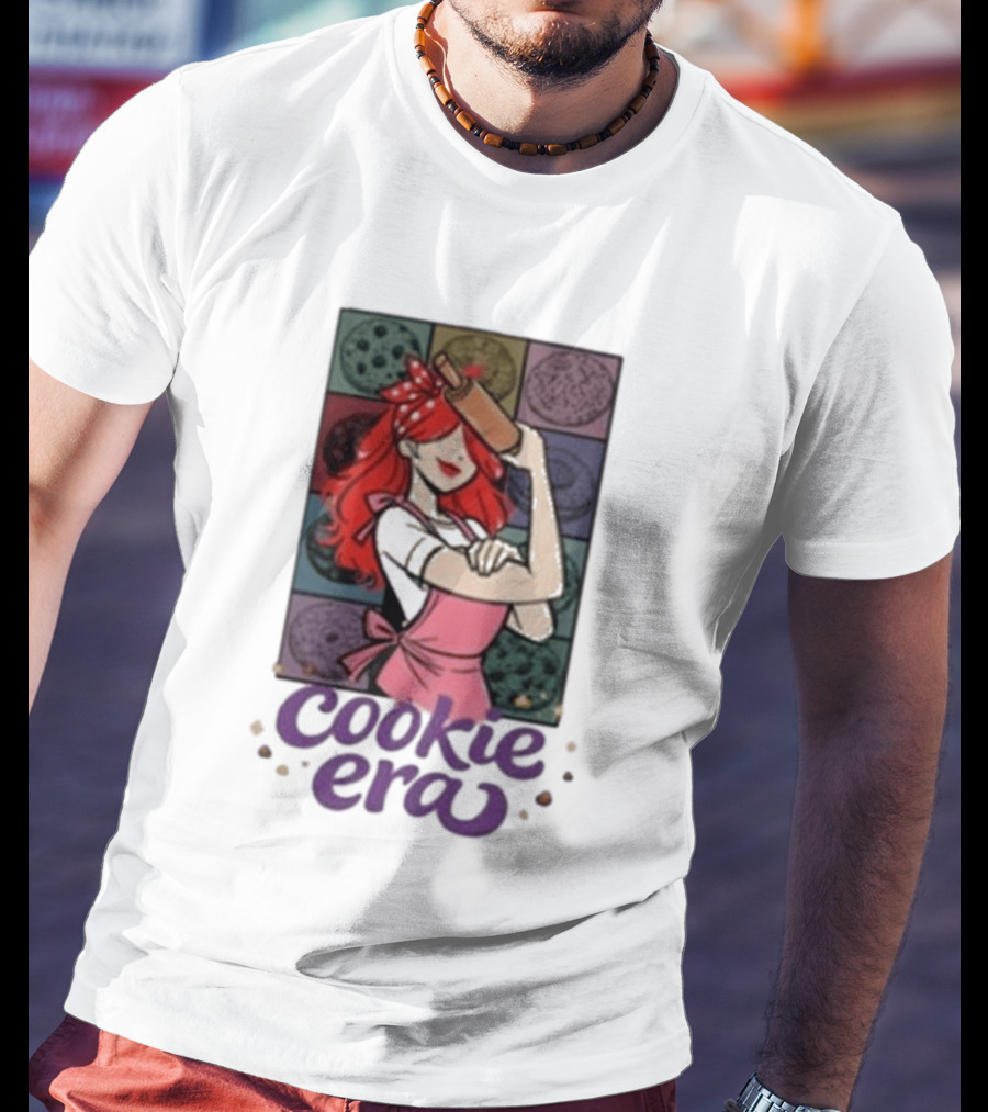 Chloe Sexton Cookie Era Retro Baking Rolling Pin Red Hair Apron T-Shirt
