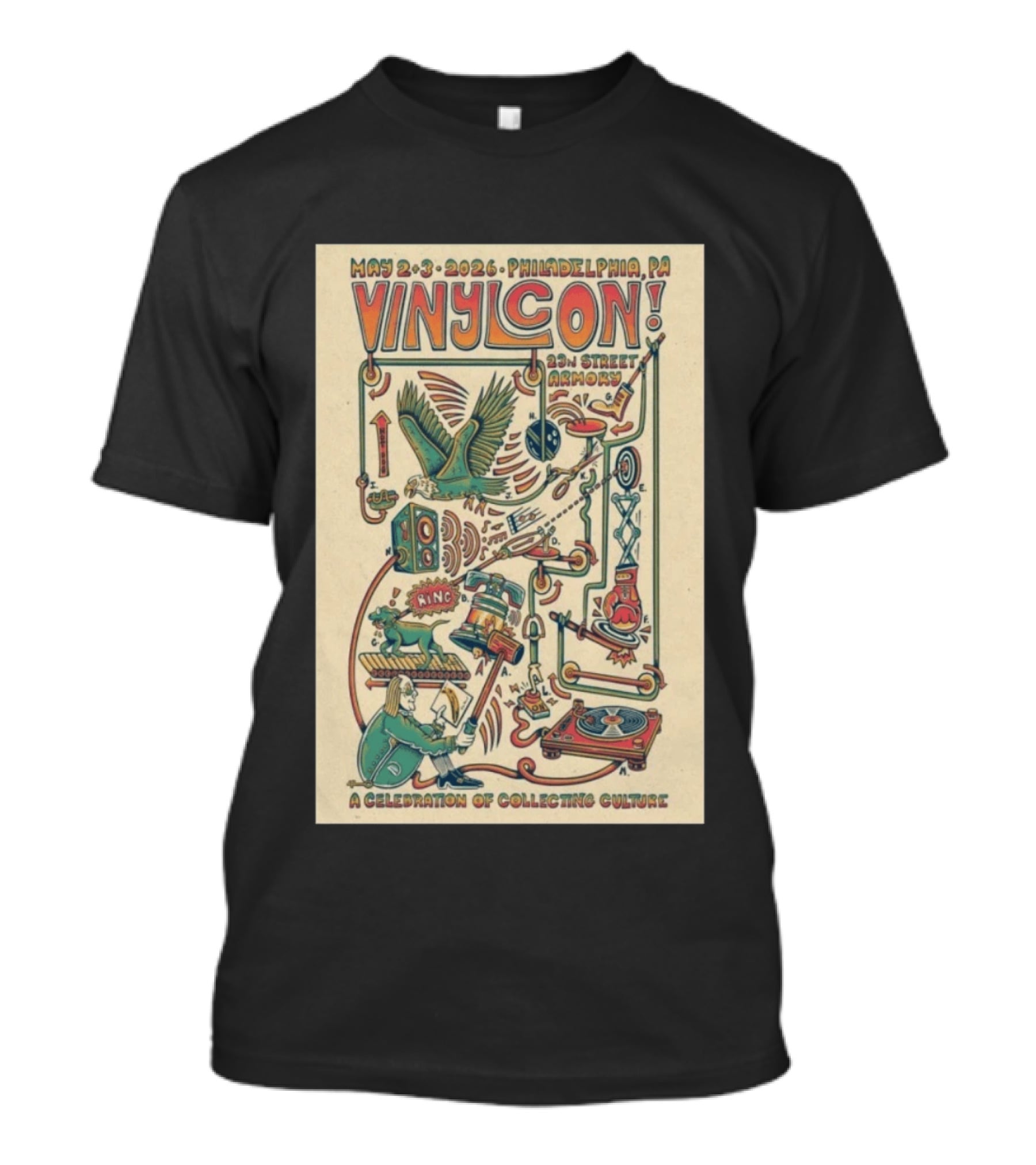 VINYLCON! Philadelphia PA 2026 23rd Street Armory Collecting Culture Celebration T-Shirt