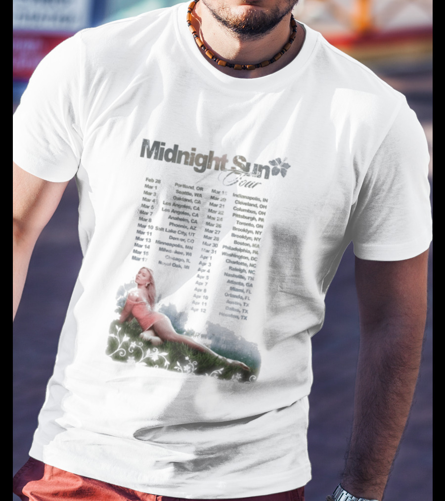 Midnight Sun Tour 2026 Zara Larsson Concert Locations T-Shirt