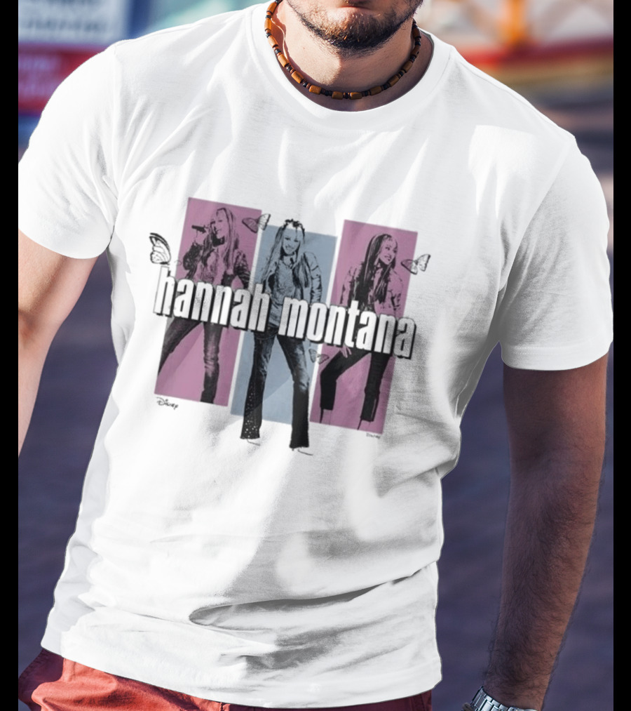 Disney Hannah Montana Miley Cyrus Butterfly Fashion Pop T-Shirt
