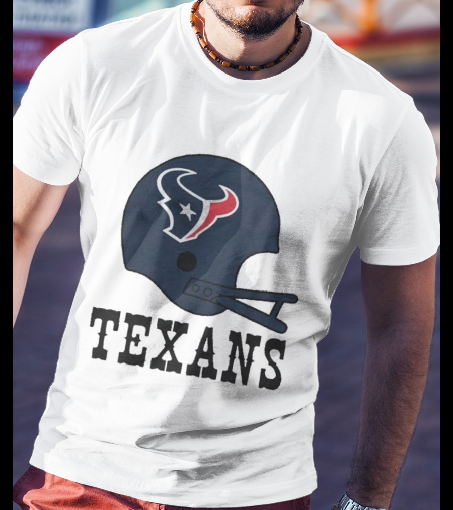Houston Texans Big Helmet Texans Football Team T-Shirt