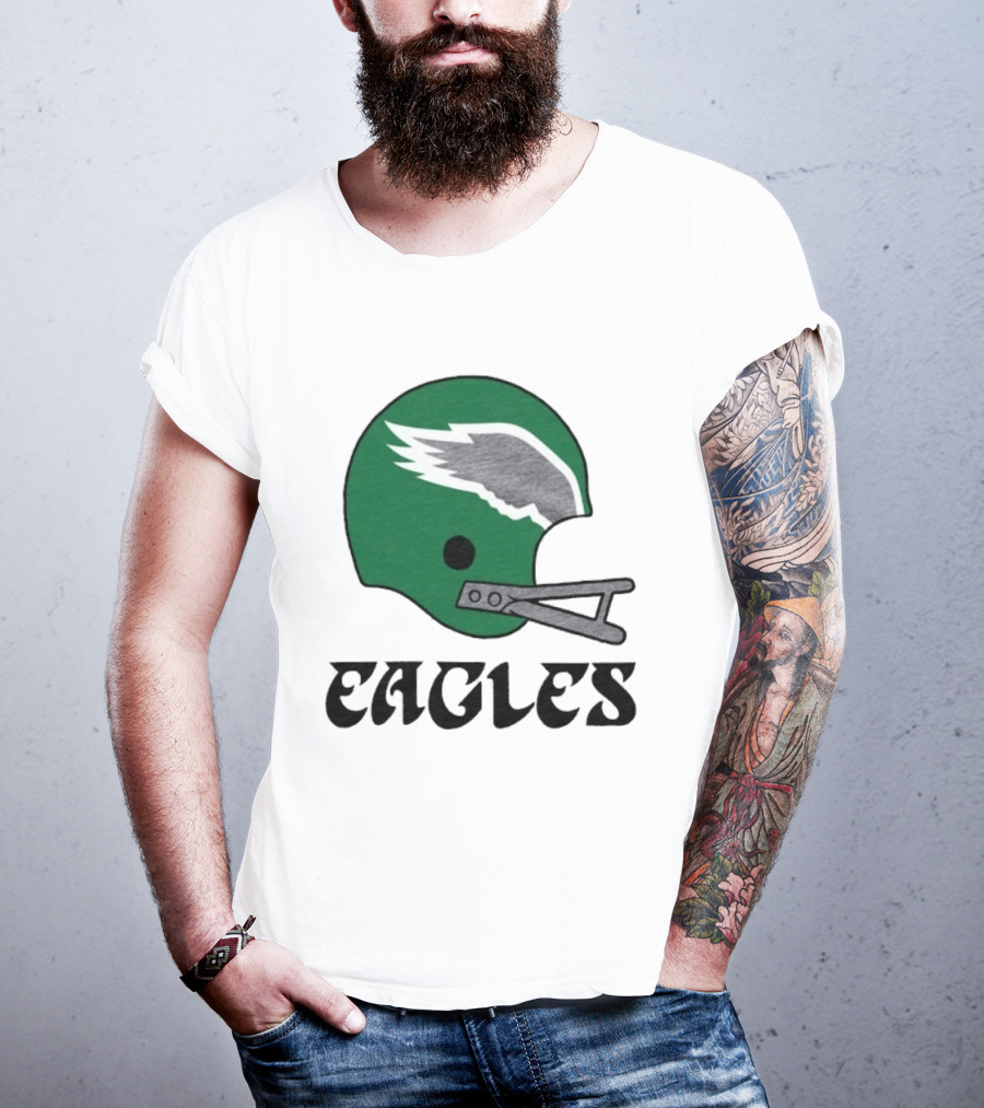 Philadelphia Eagles Helmet Green Wing T-Shirt