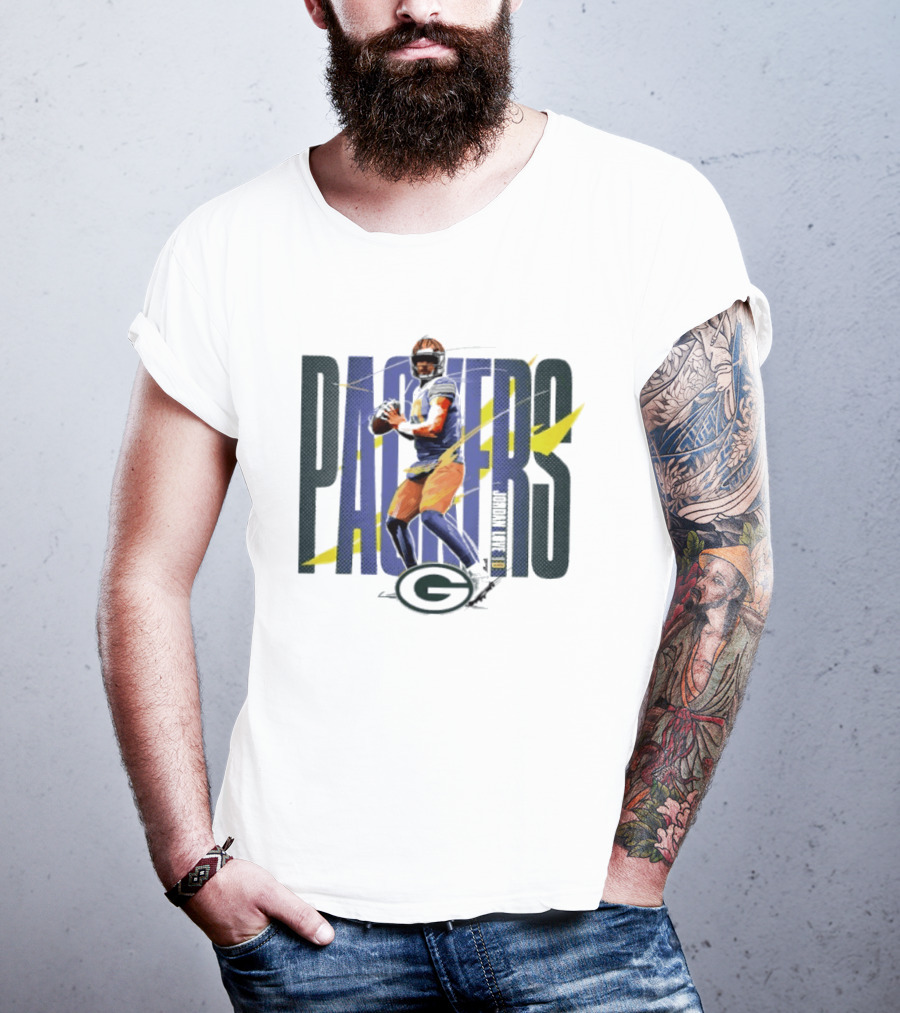 Packers Jordan Love Number 10 Green Bay Packers Player T-Shirt