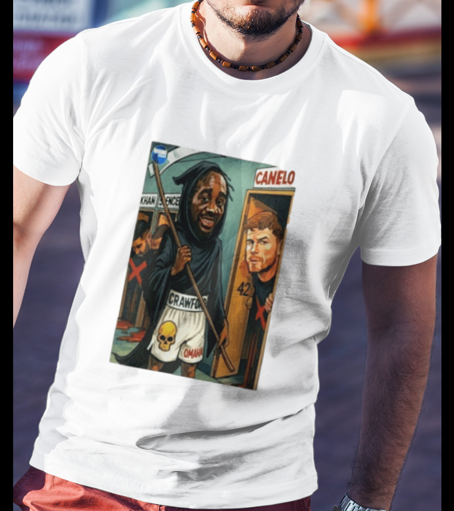 Crawford Grim Reaper Omaha With Canelo Álvarez And Khan Spence T-Shirt