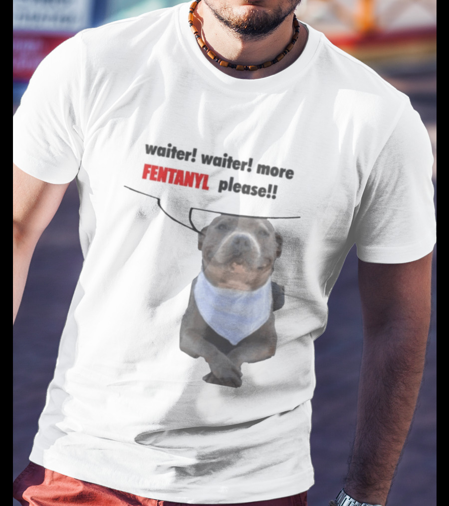 Waiter Waiter More Fentanyl Meme Dog Funny Please T-Shirt