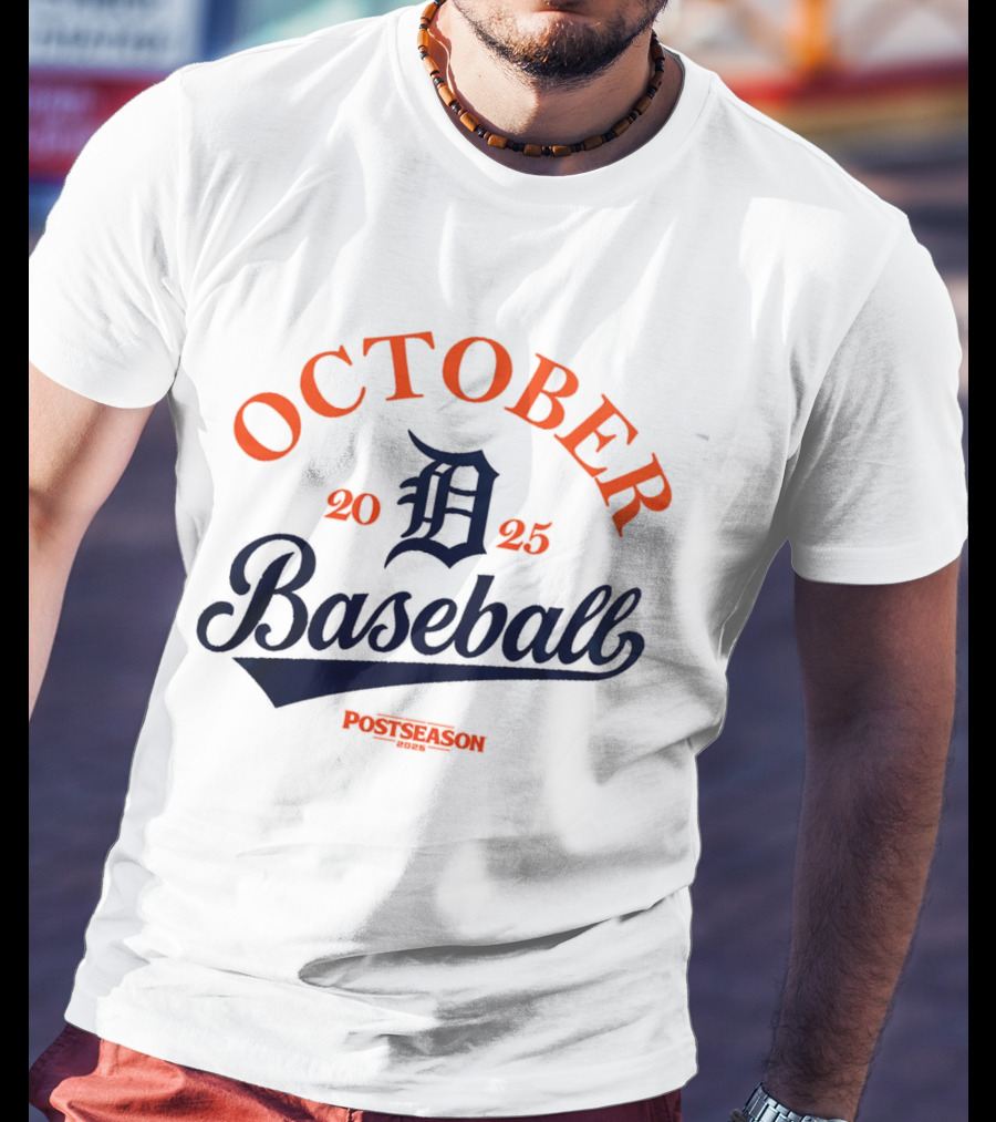 Detroit Tigers October Baseball Postseason 2025 T-Shirt
