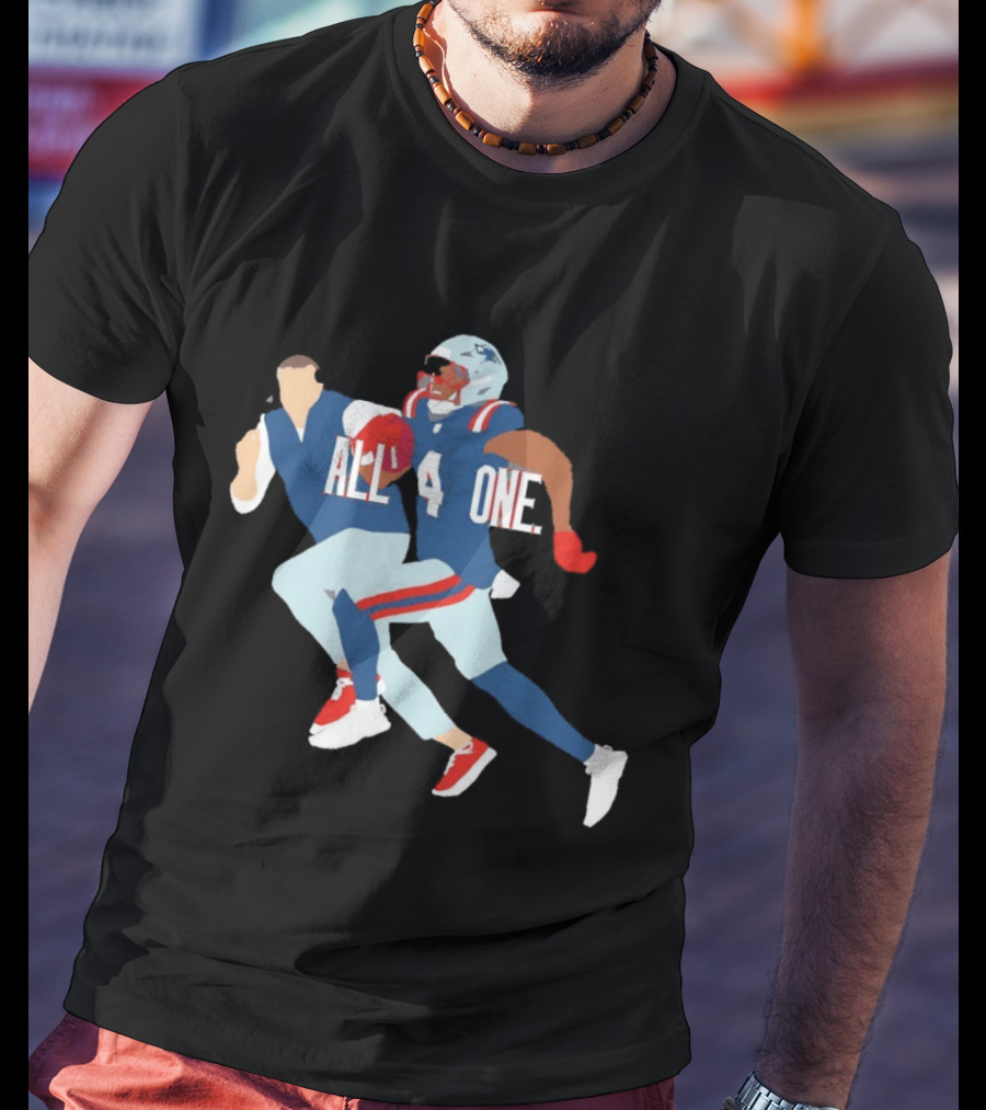 All 4 One New England Patriots Mike Vrabel Antonio Gibson Football T-Shirt