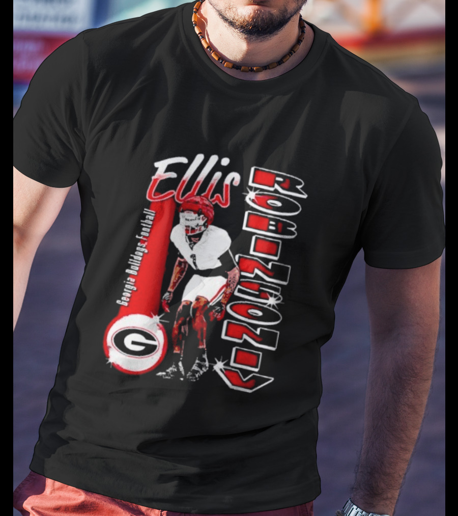Ellis Robinson IV Georgia Bulldogs Football Illustrated T-Shirt