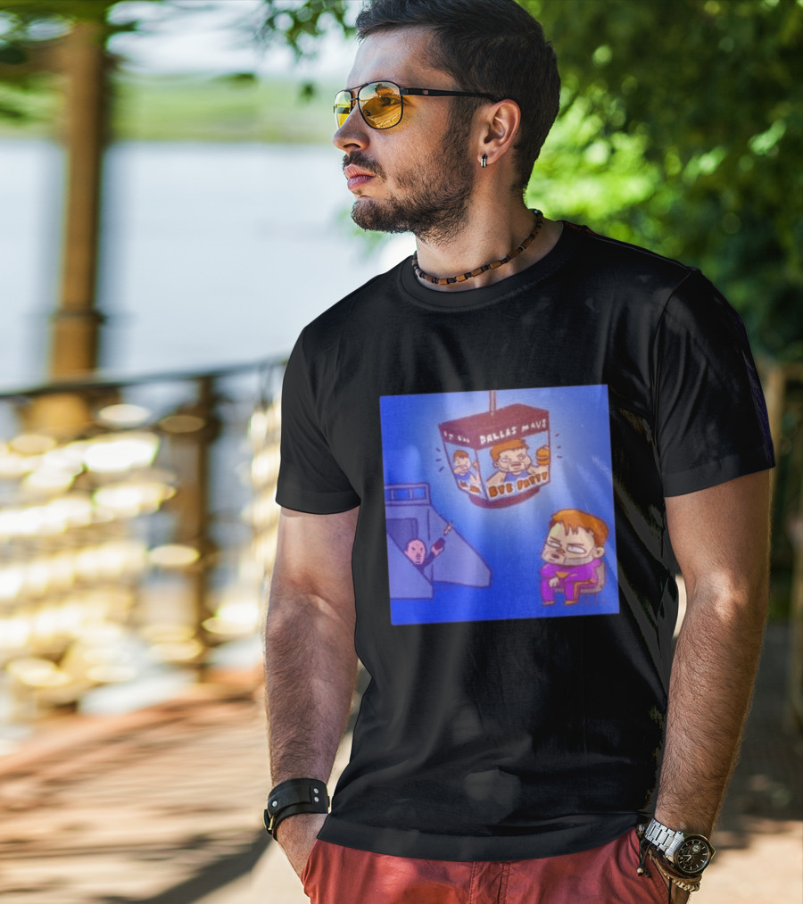 Dallas Mavs Bye Fatty Luka Doncic Emotional Cartoon Decor T-Shirt