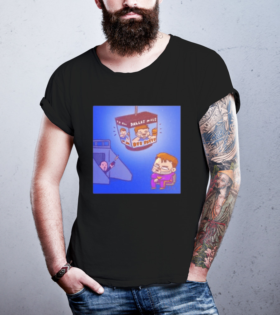 Dallas Mavs Bye Fatty Luka Doncic Emotional Cartoon Decor T-Shirt