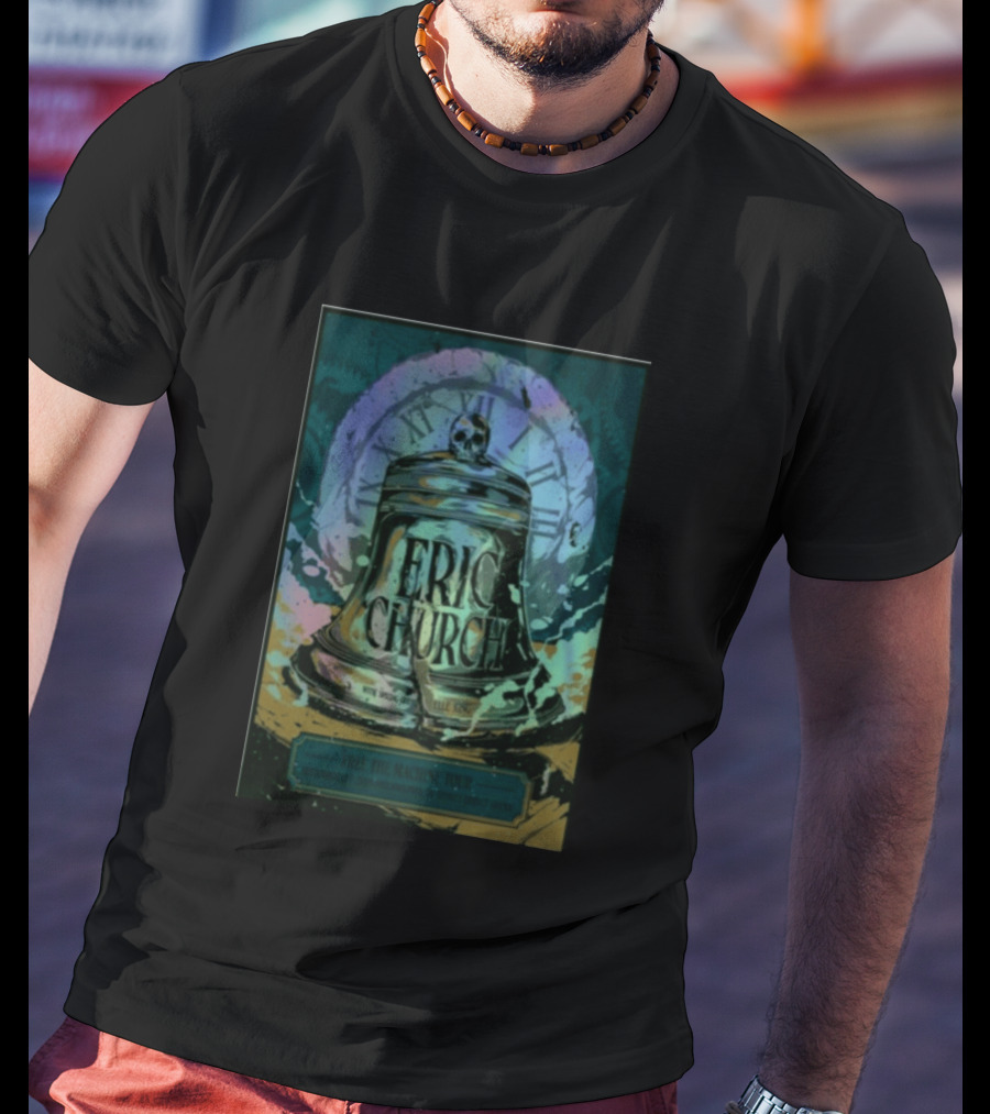 Eric Church Free The Machine Tour Philadelphia 2025 Independence Bell T-Shirt