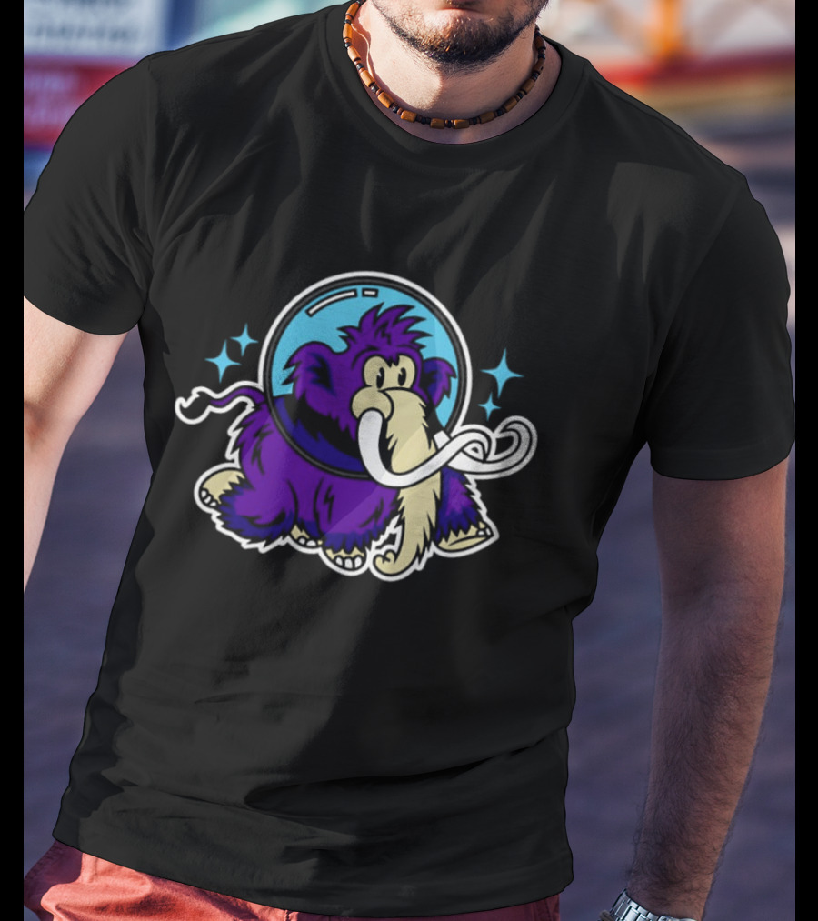 Erie Seawolves Moon Mammoths Retro Space T-Shirt
