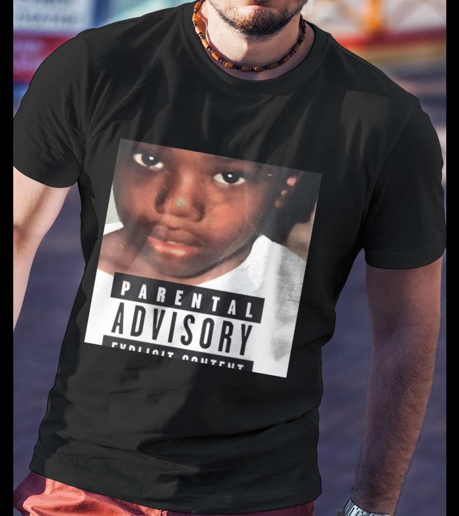 Parental Advisory Explicit Content Young Boy Image T-Shirt