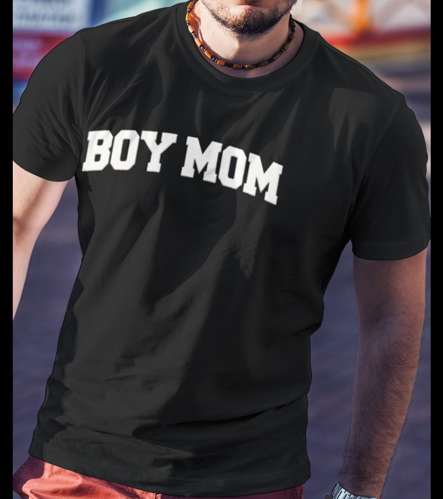 Boy Mom Puff Bold Text Arch T-Shirt