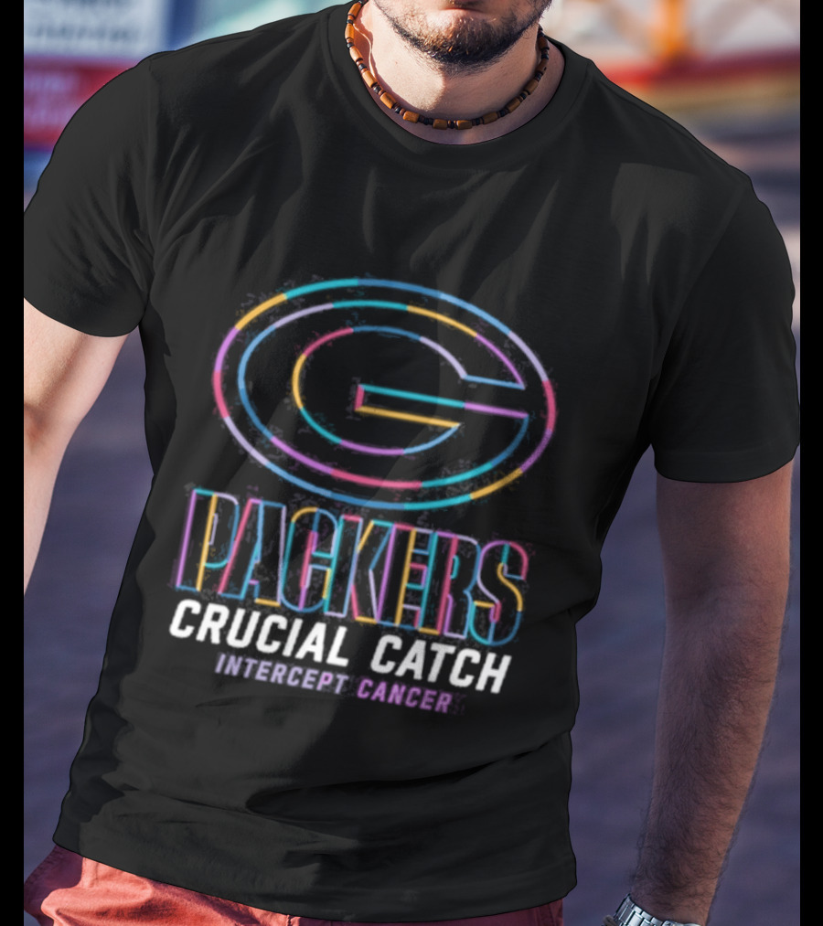 Green Bay Packers Crucial Catch Intercept Cancer Empowering Change T-Shirt