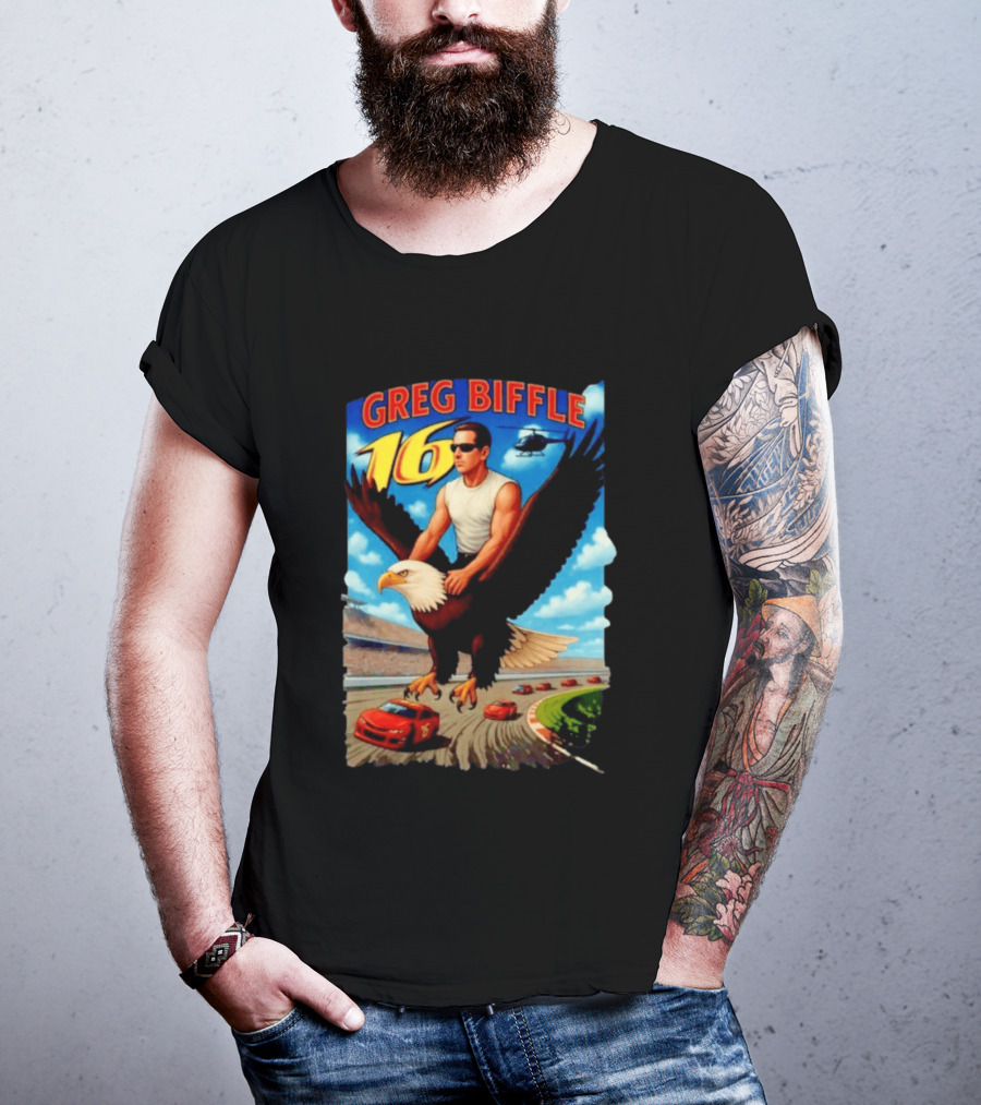 Greg Biffle NASCAR 16 Racing Adventure Bald Eagle Highway T-Shirt