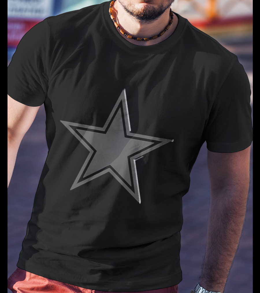 Cowboys Back In Black Quarter Zip Star Emblem 2025 T-Shirt