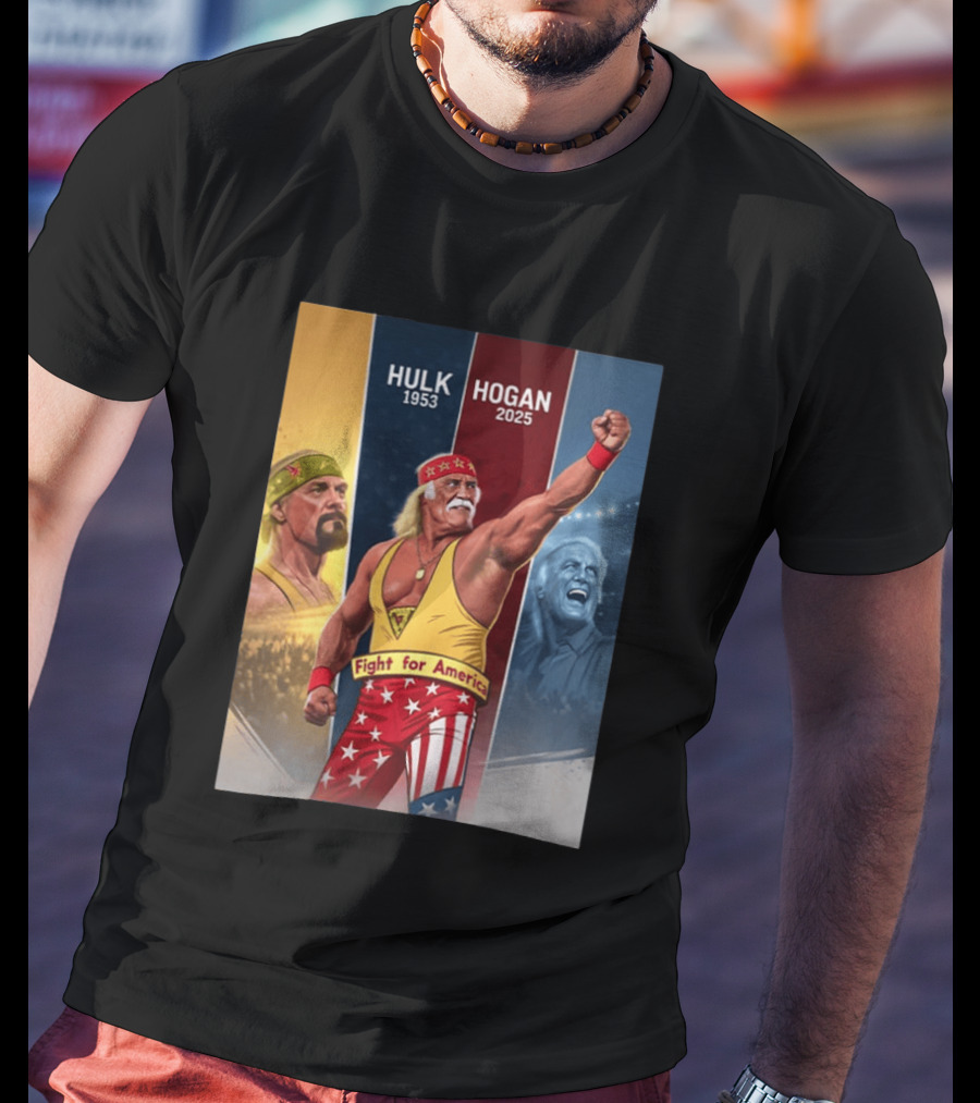 Hulk Hogan Fight For America 1953 2025 T-Shirt