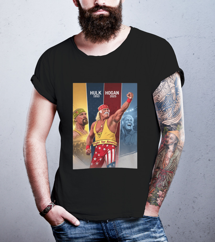 Hulk Hogan Fight For America 1953 2025 T-Shirt
