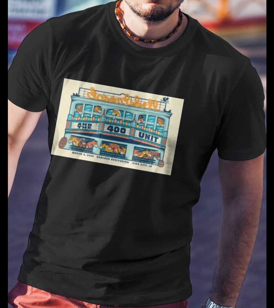 Jason Isbell And The 400 Unit Hancher Auditorium Iowa City March 4 2026 Horse Carousel T-Shirt