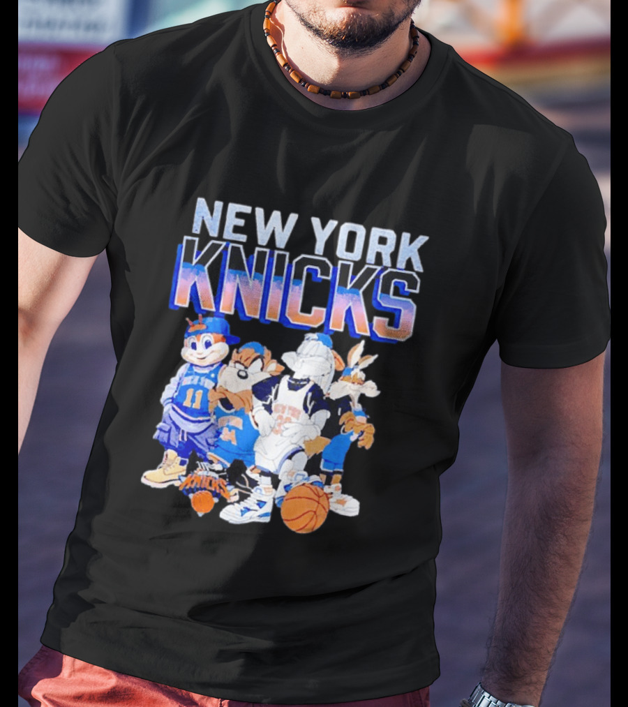 New York Knicks Looney Tunes Basketball Collaboration T-Shirt