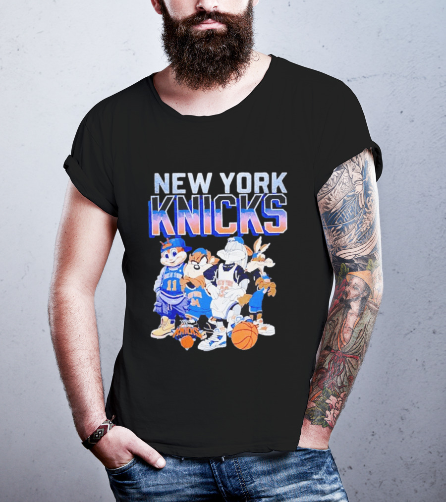 New York Knicks Looney Tunes Basketball Collaboration T-Shirt