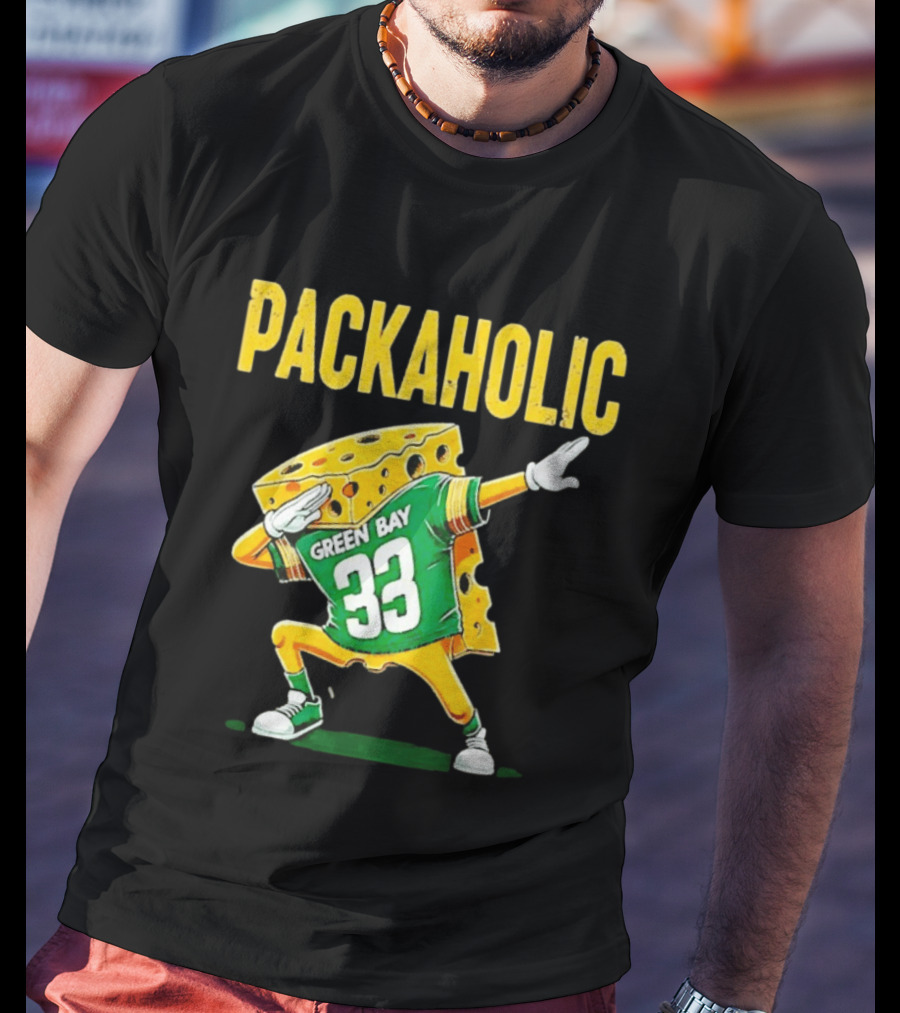 Packaholic Green Bay 33 Cheesehead Dab T-Shirt