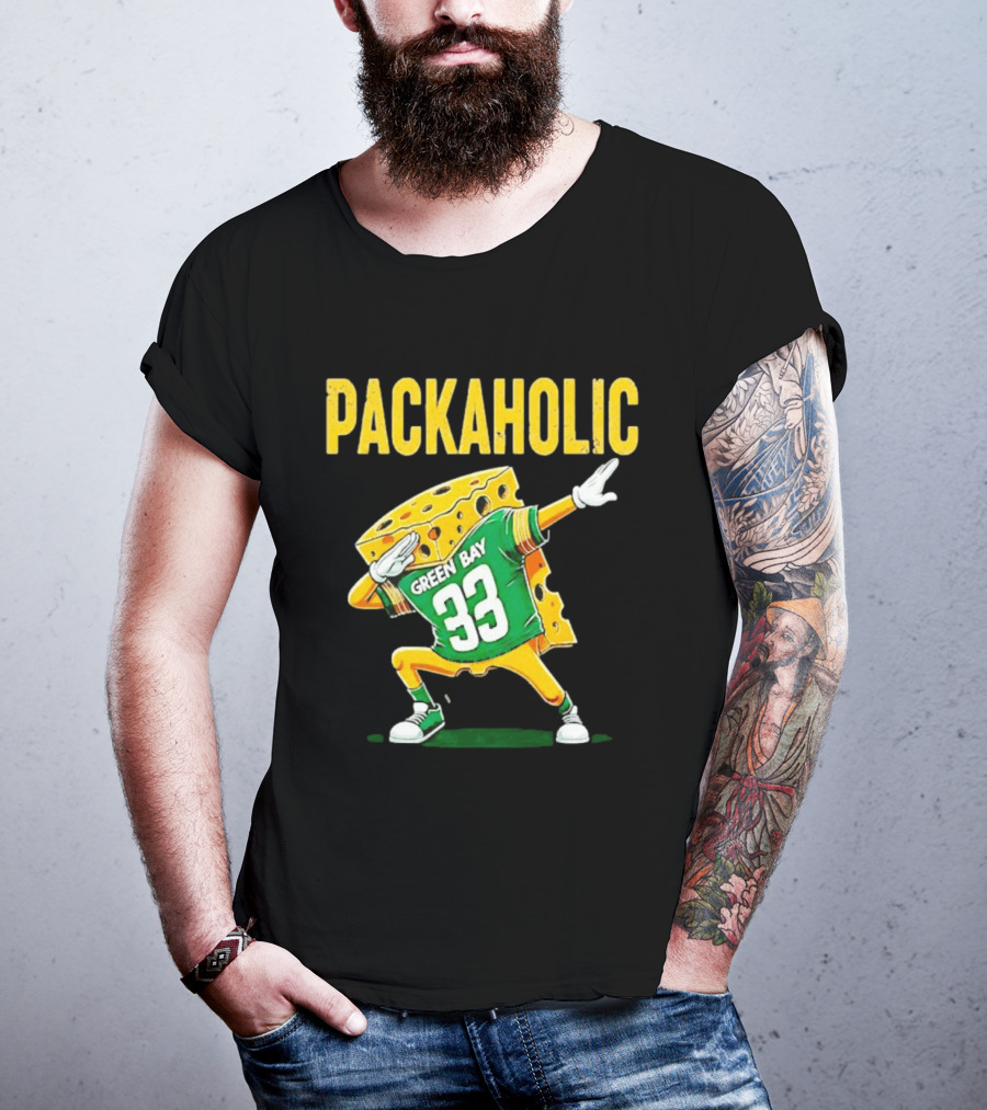 Packaholic Green Bay 33 Cheesehead Dab T-Shirt