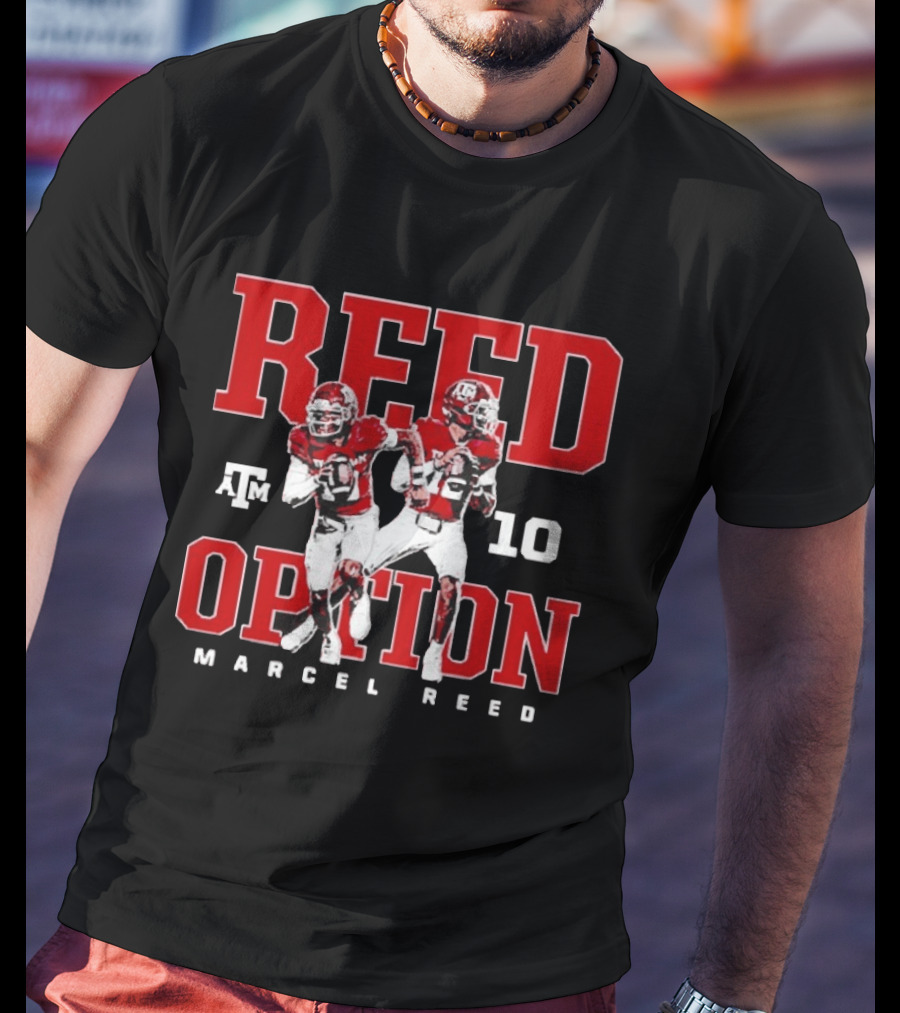 Texas A&M Aggies Reed Option Marcel Reed 10 Football T-Shirt