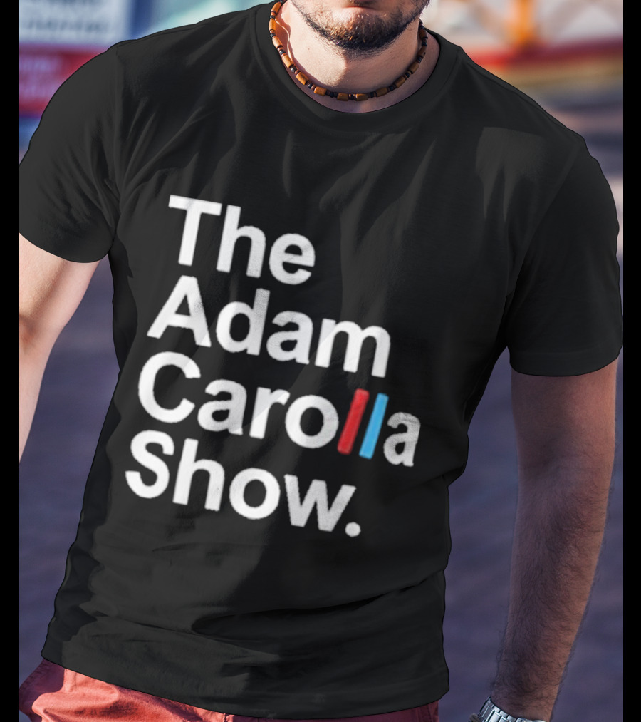 The Adam Carolla Show Podcast ACS Text Red Blue T-Shirt