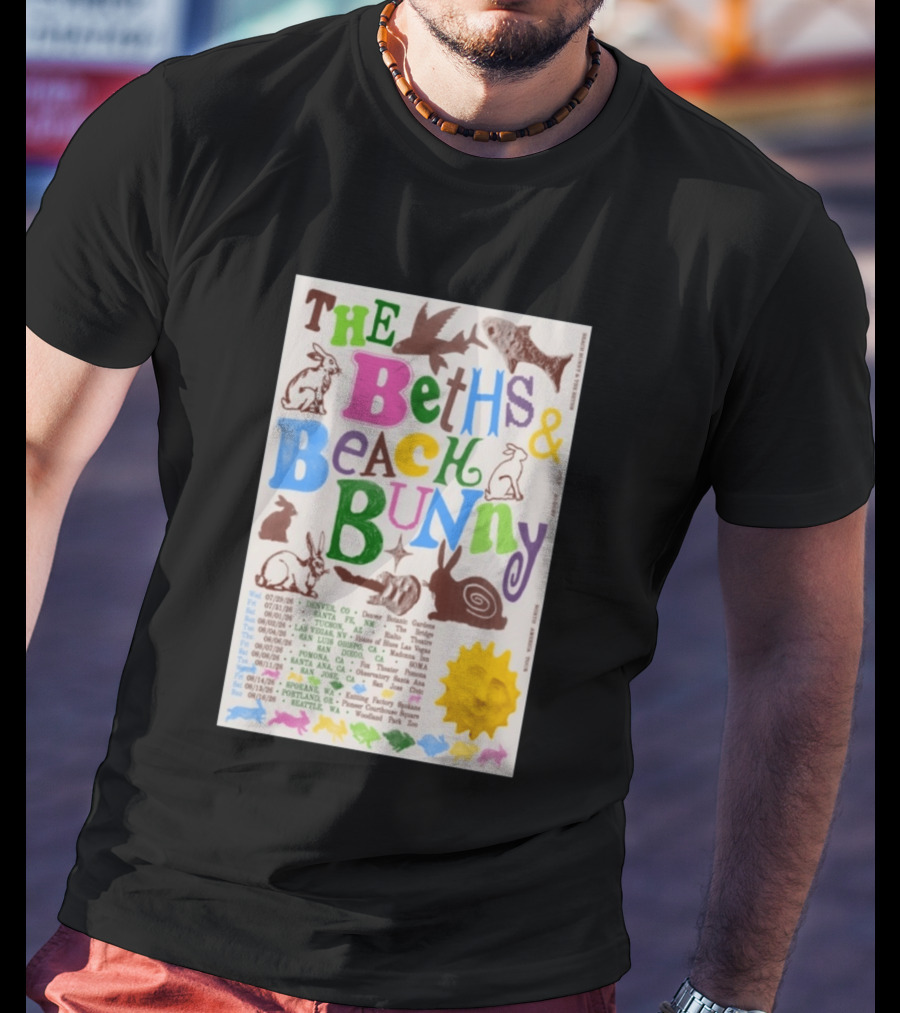 The Beths Beach Bunny North America Tour 2026 Denver Santa Fe Tucson Seattle T-Shirt