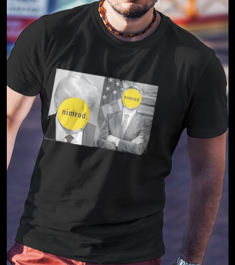 Trump JD Vance Nimrod Yellow Circle Comedy T-Shirt