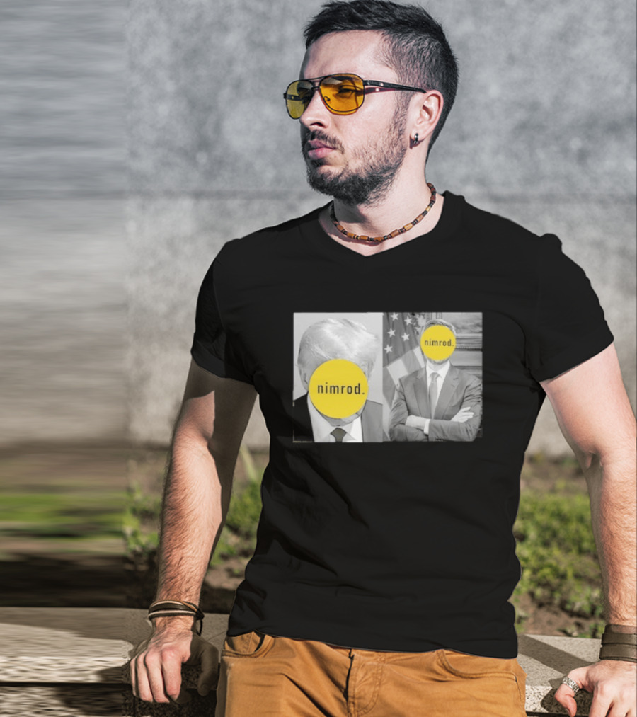 Trump JD Vance Nimrod Yellow Circle Comedy T-Shirt