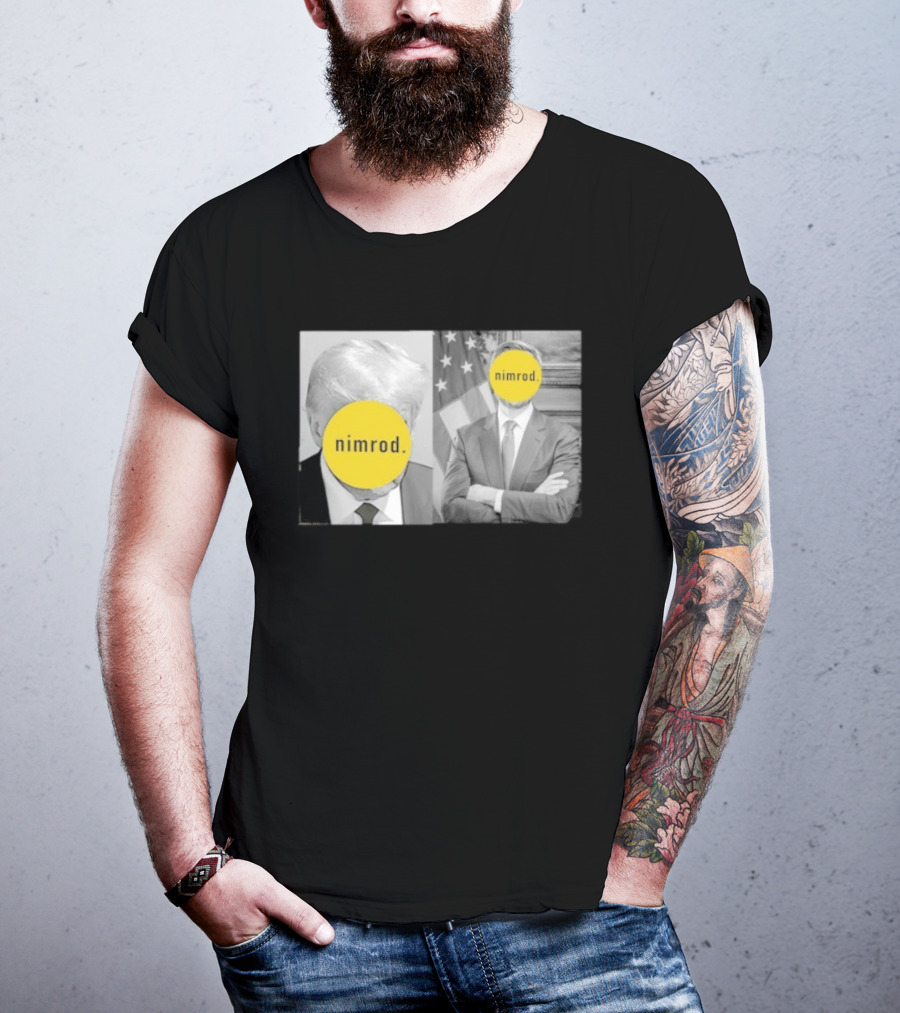 Trump JD Vance Nimrod Yellow Circle Comedy T-Shirt